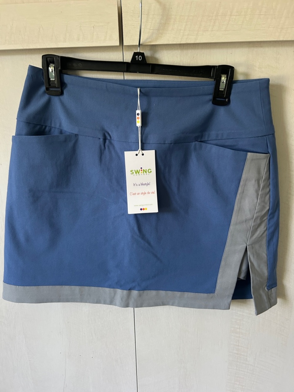 Swing Golf Skort in Slate Blue with Gray Trim